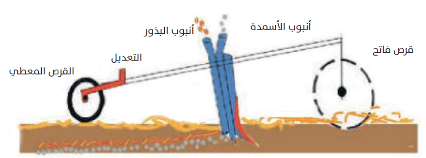 الزرع المباشر على وضع البذرة مع الأسمدة داخل الحفرة دون حرث الأرض